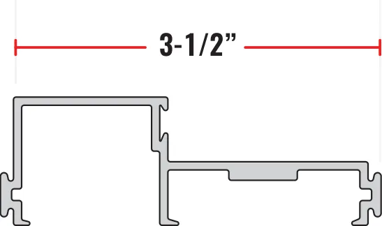 3-1/2" standard jamb and nailing flange, installs on either side for in-swing or out-swing