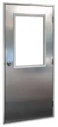 A1 Stainless entry door, aluminum frame, shown with window